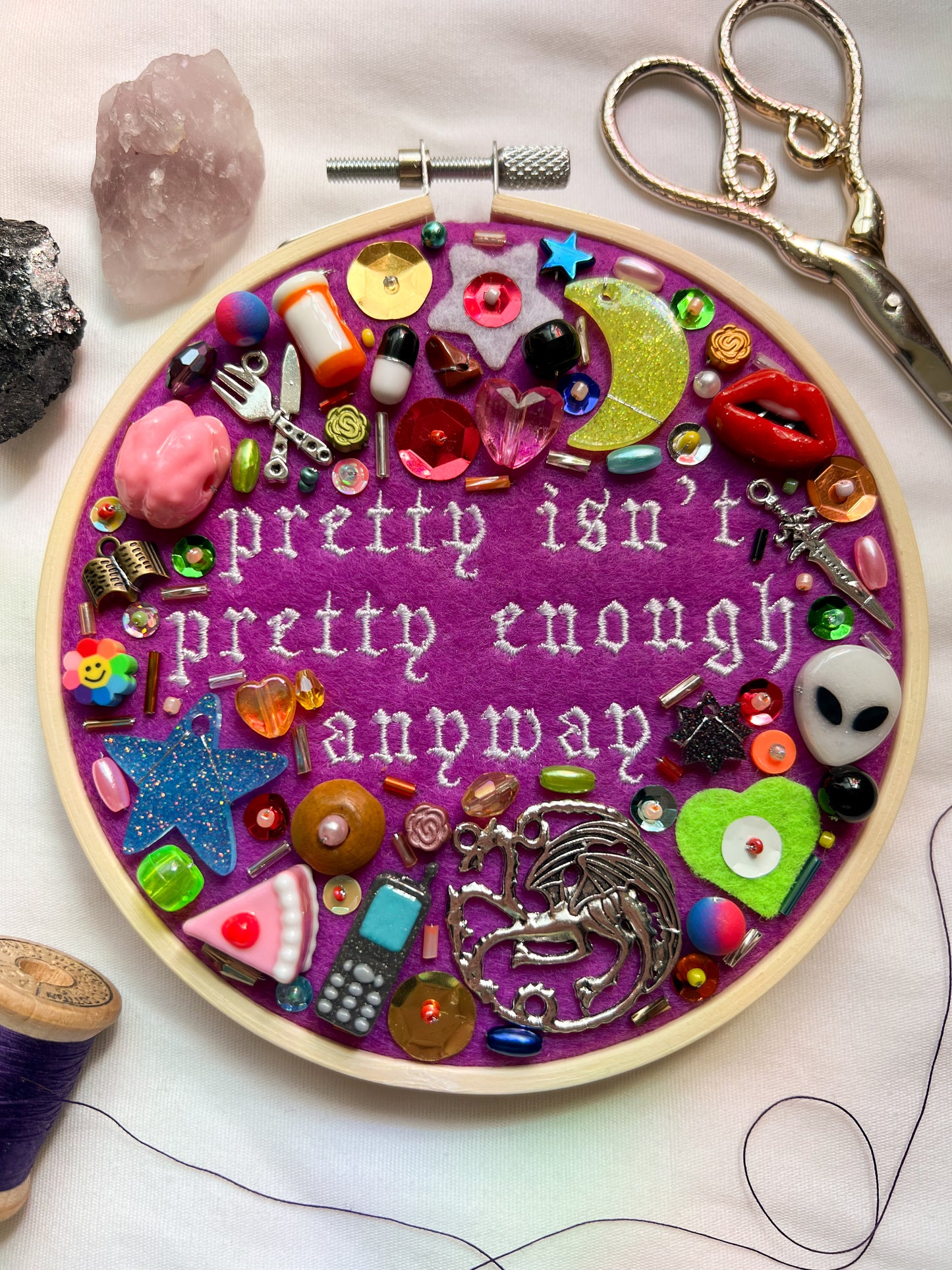 PRETTY ISN'T PRETTY olivia rodrigo charm embroidery