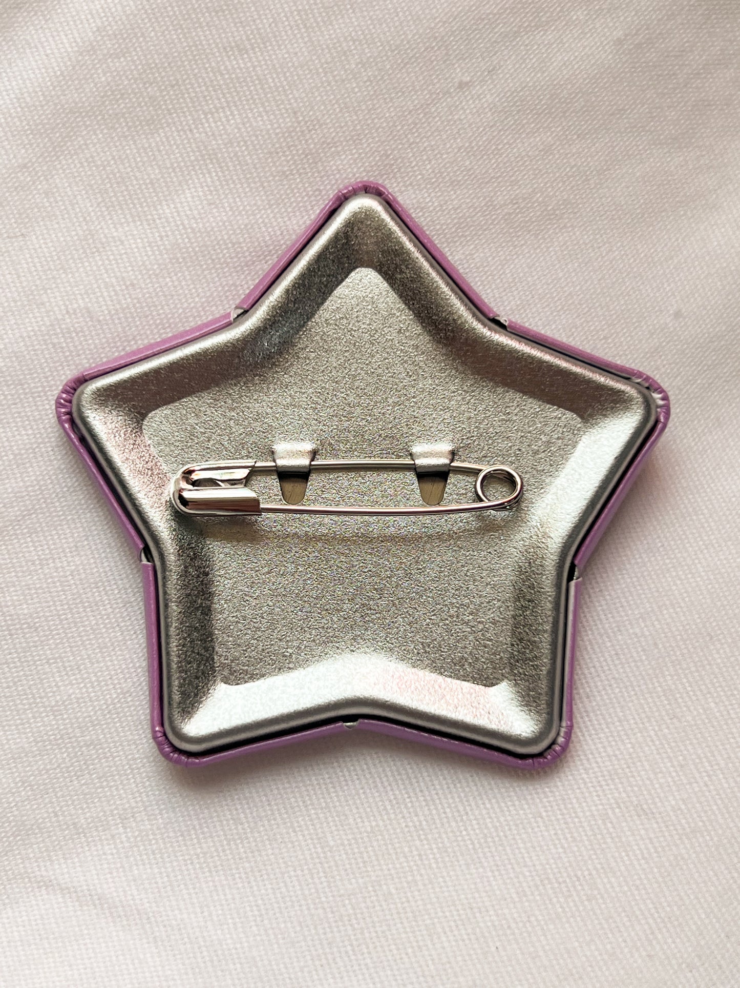 smoking chicken star-shaped holographic pin