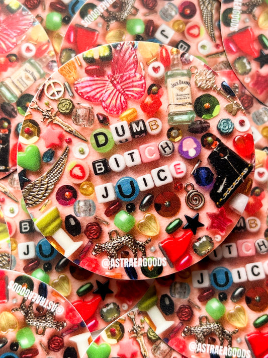 rachel chinouriri dumb bitch juice charm stickers