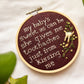 toothaches embroidery hoop