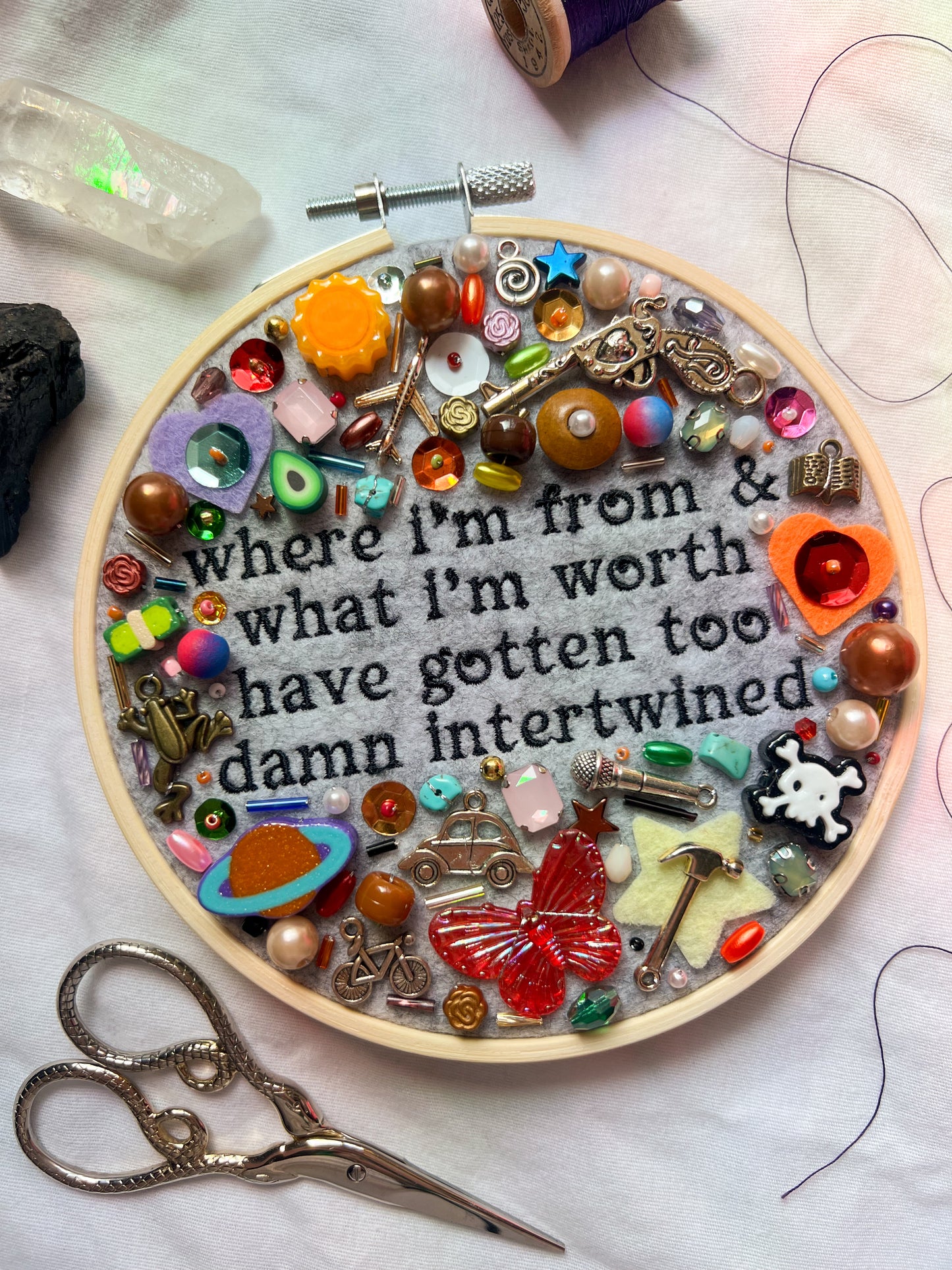 SPOILED noah kahan charm embroidery