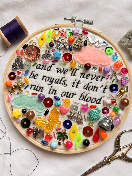 ROYALS lorde charm embroidery