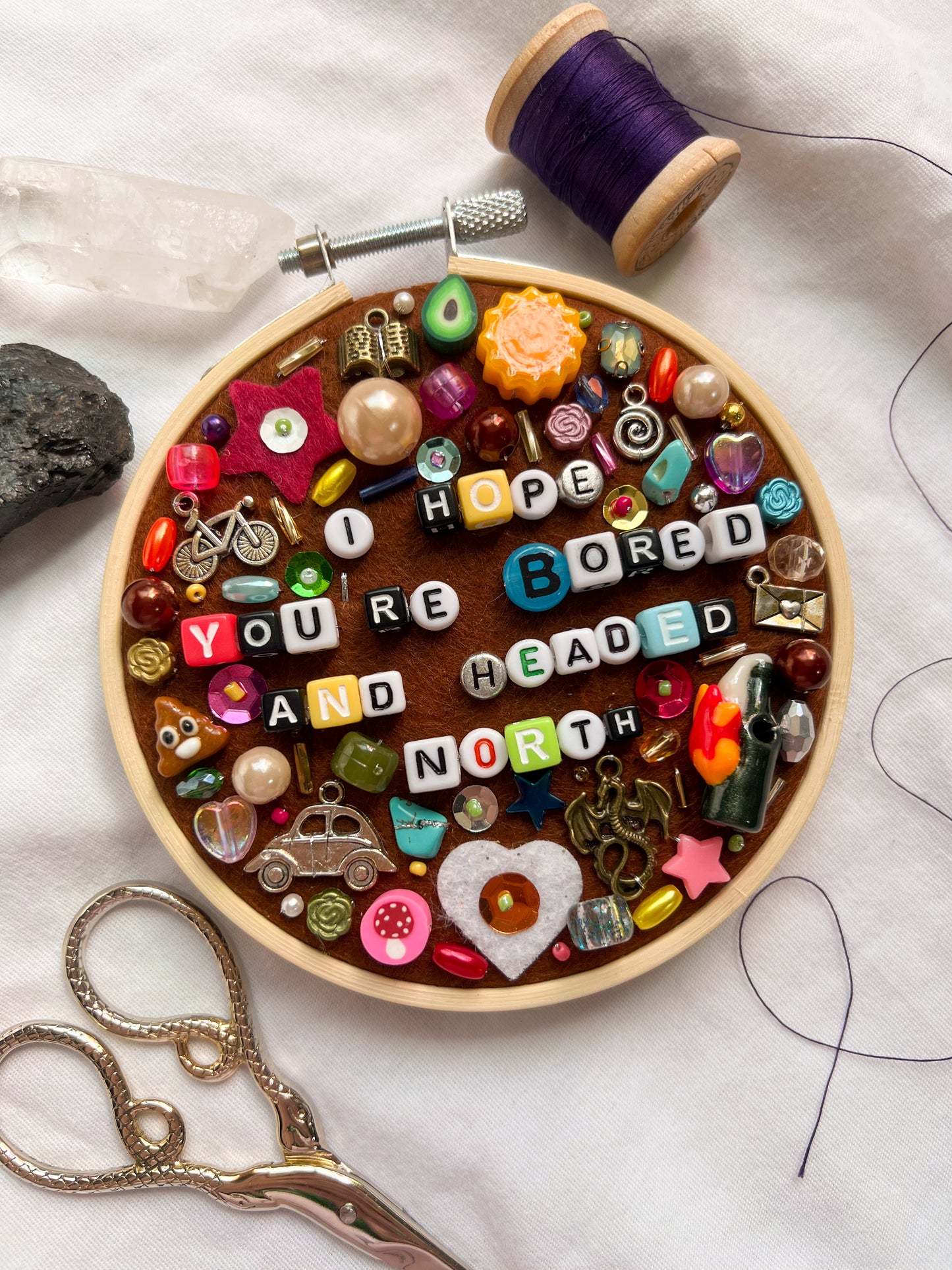 HEADED NORTH noah kahan charm embroidery