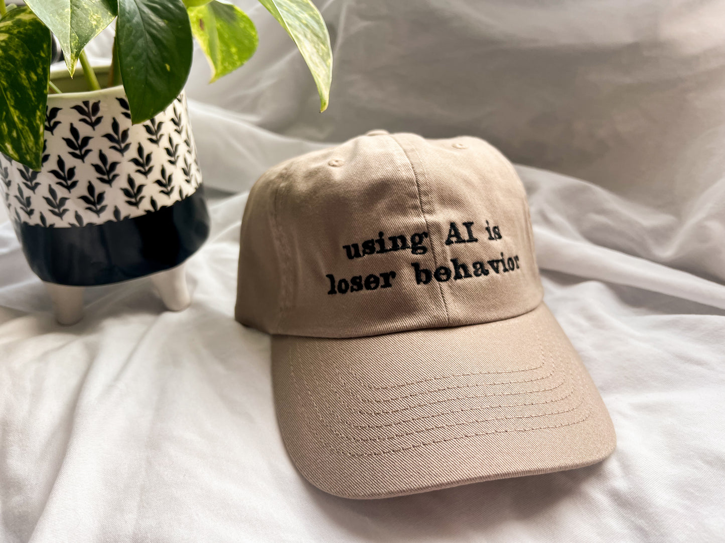 using AI is loser behavior cap (PREORDER)