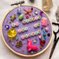 LIE TO GIRLS sabrina charm embroidery hoop