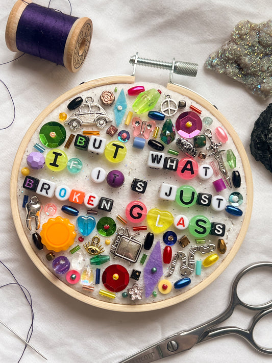 BROKEN GLASS lorde charm embroidery