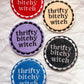thrifty bitchy witch MYSTERY COLOR iron-on patch