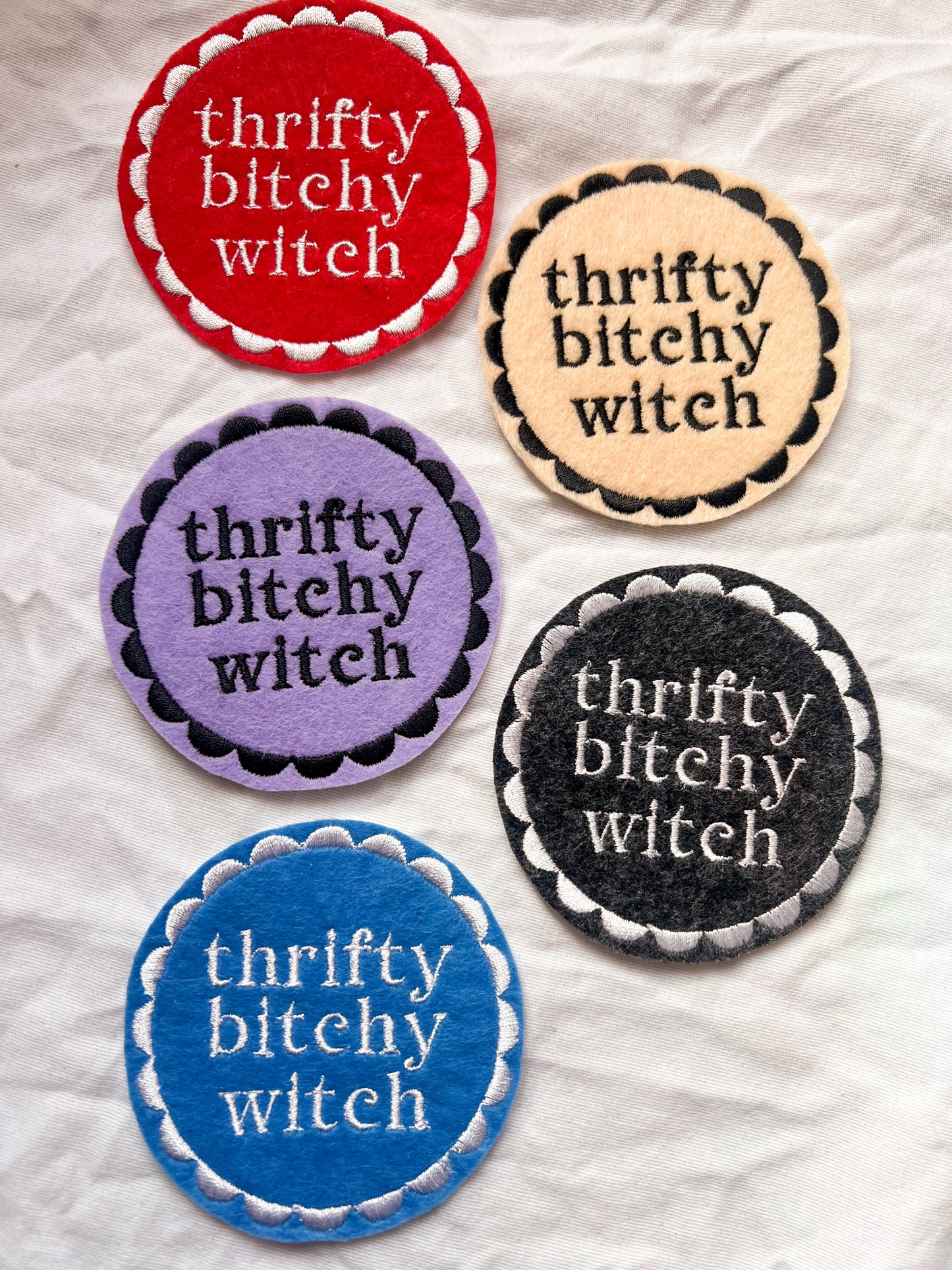 thrifty bitchy witch MYSTERY COLOR iron-on patch