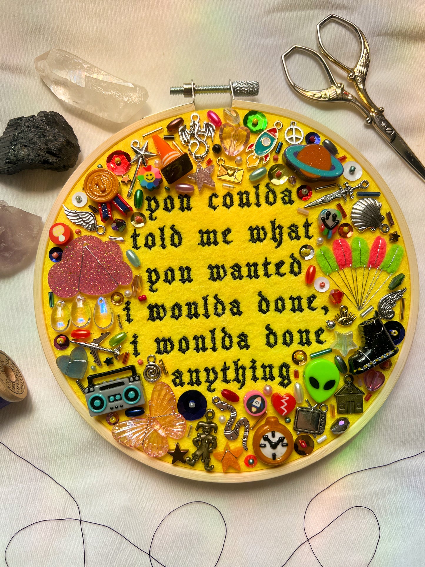 PARACHUTE (yellow, told me what you wanted) hayley williams charm embroidery