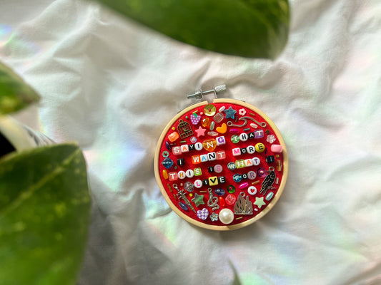 HOLD ME DOWN halsey charm embroidery