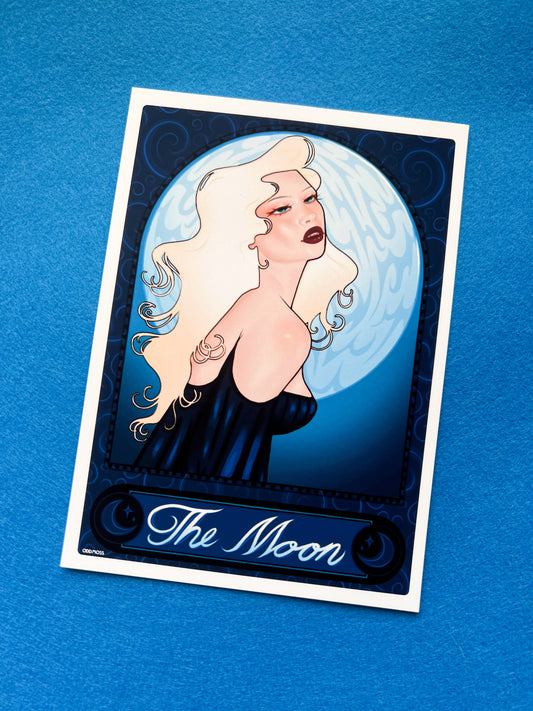 the moon tarot poster print - odd moss studio