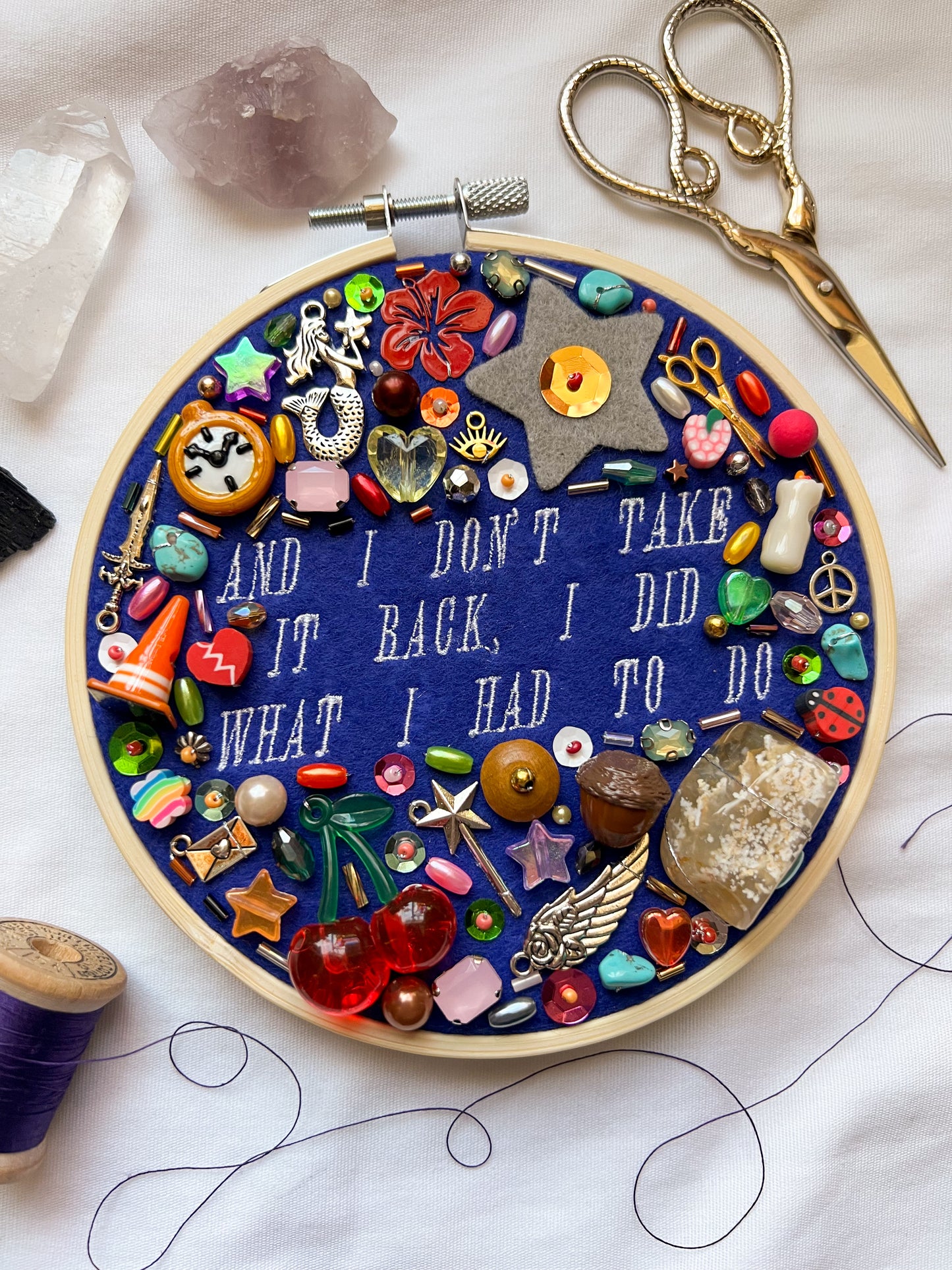 RIGHT ON TIME brandi carlile charm embroidery