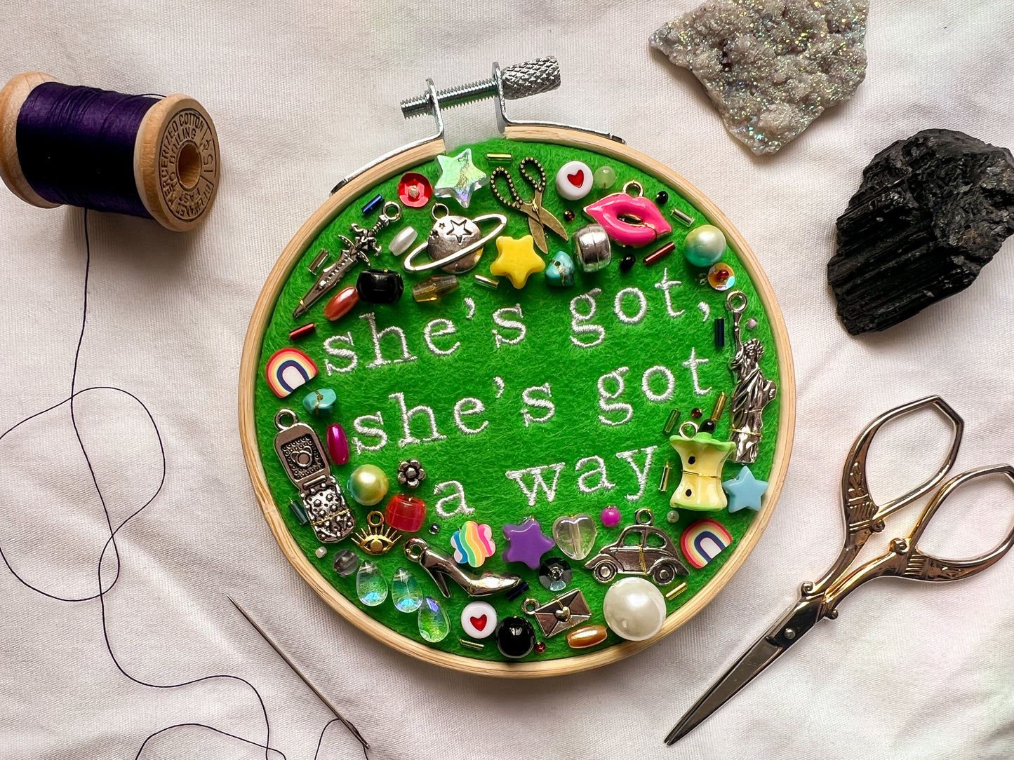 THE SUBWAY chappell roan charm embroidery (she's got, she's got a way)