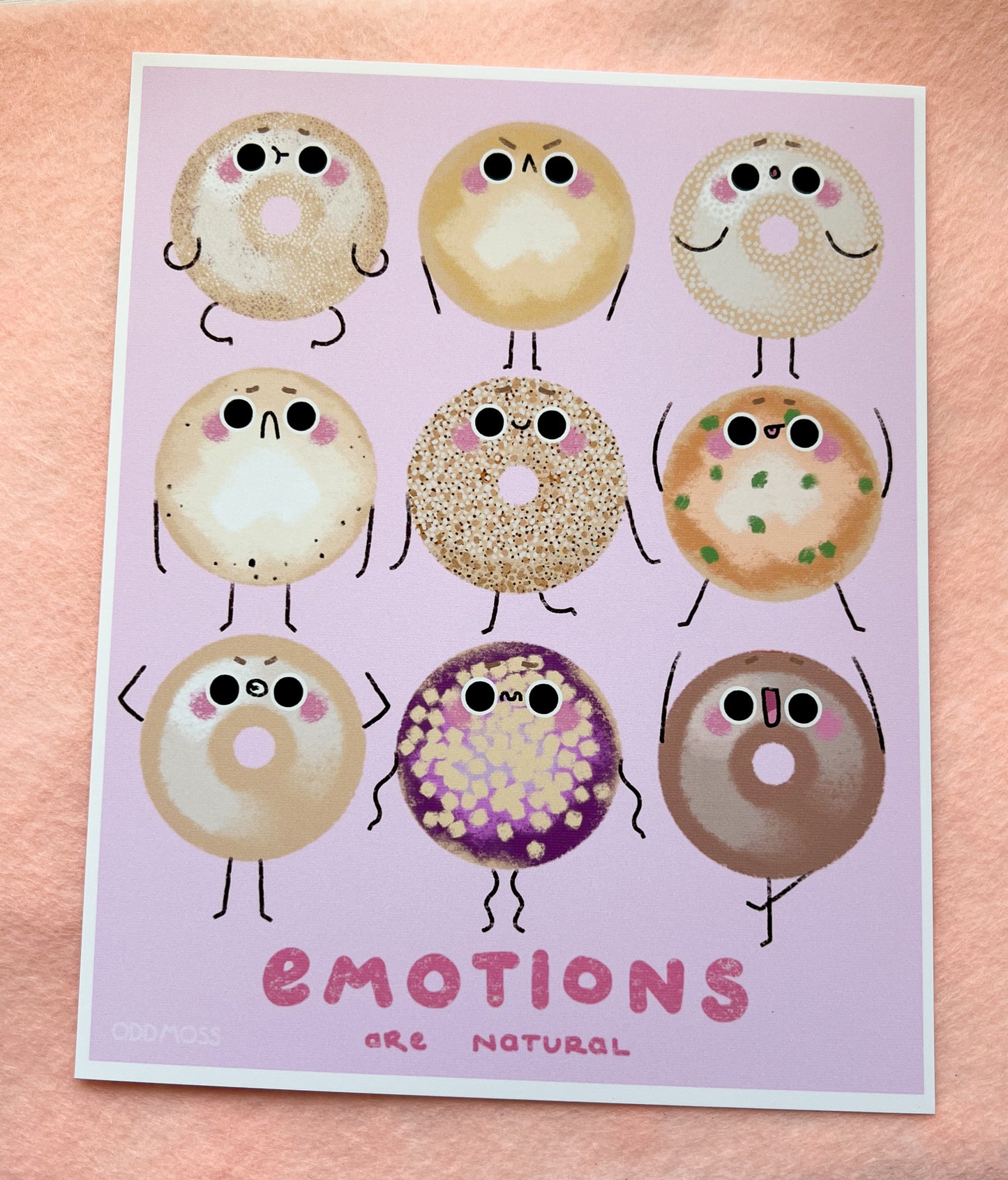 bagel emotions print - odd moss studio