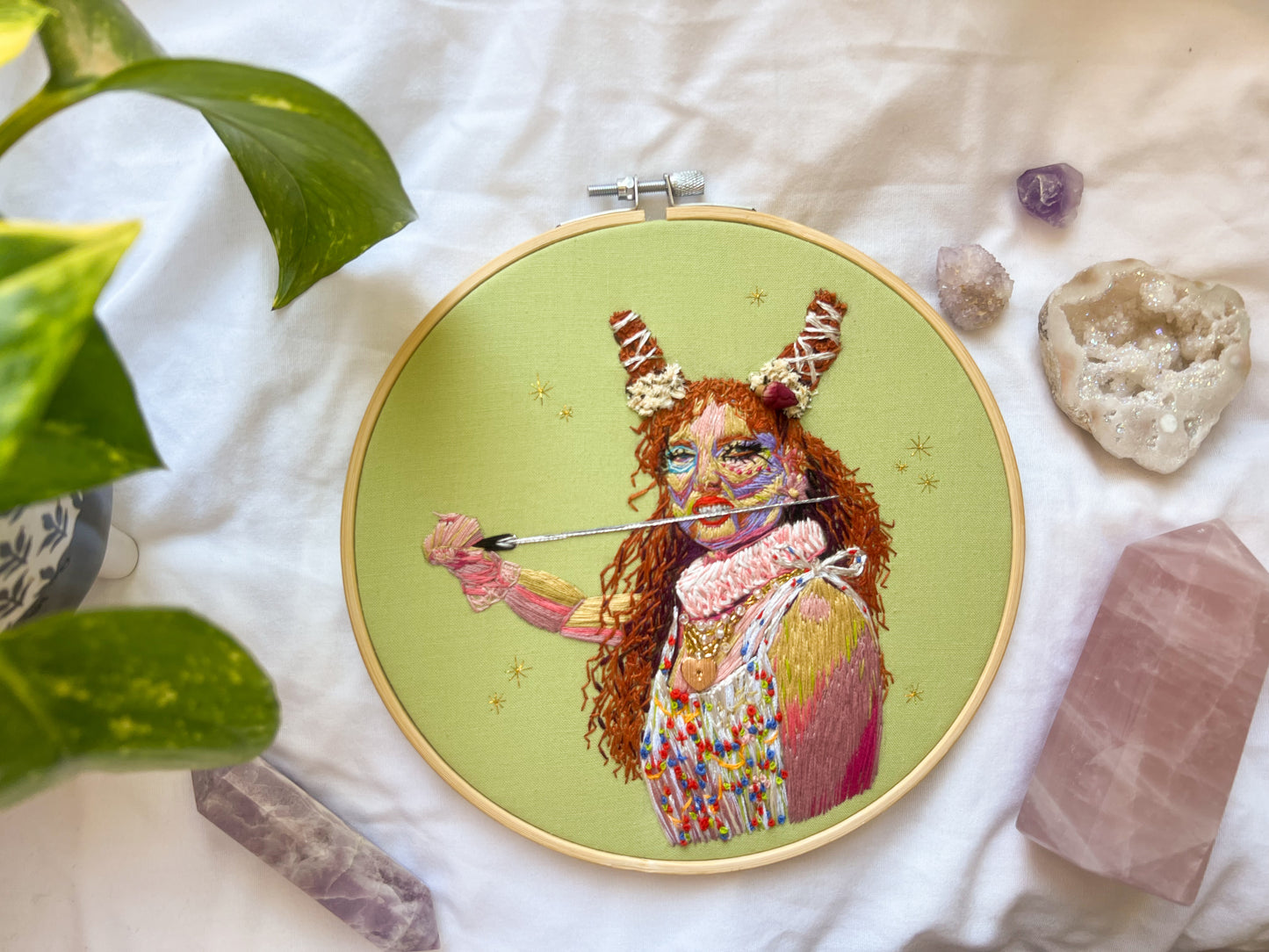 chappell roan portrait embroidery hoop