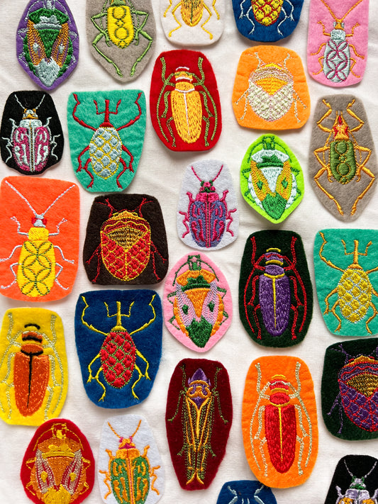 mystery bug iron-on patch