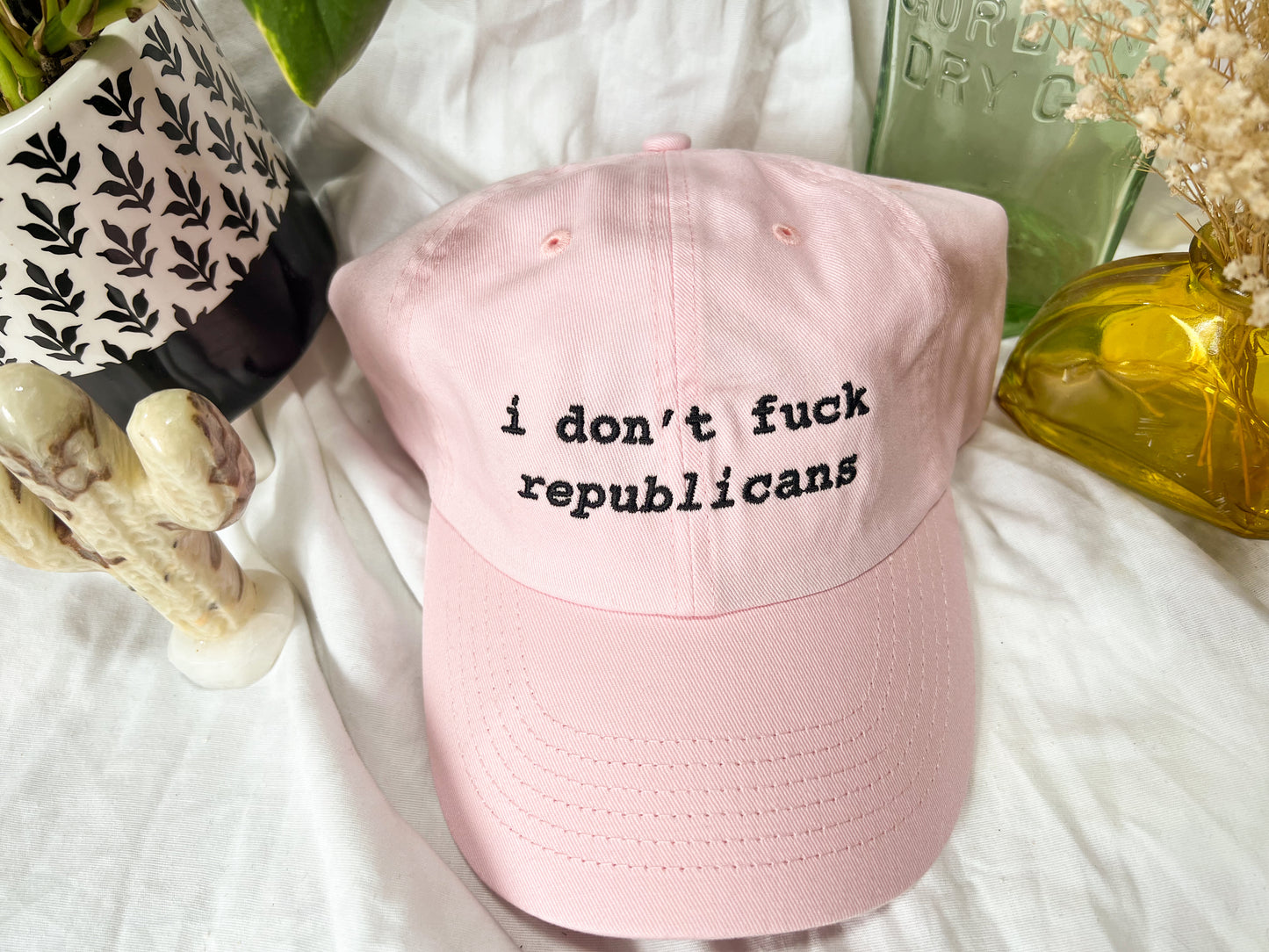 i don't fuck republicans cap (PREORDER)