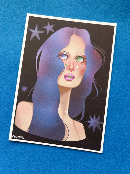 mystic star girl print - odd moss studio