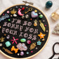 FEATHER sabrina charm embroidery hoop