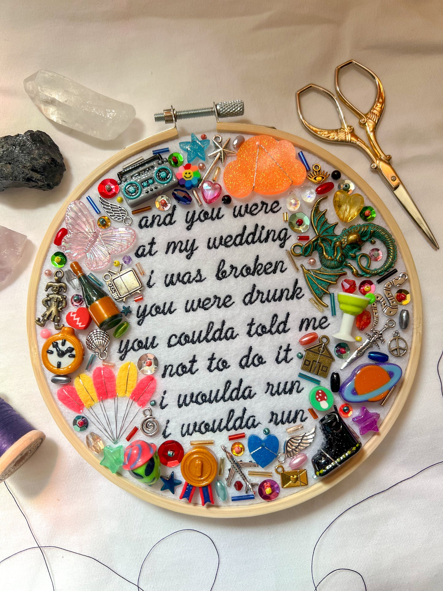 PARACHUTE (white, wedding) hayley williams charm embroidery