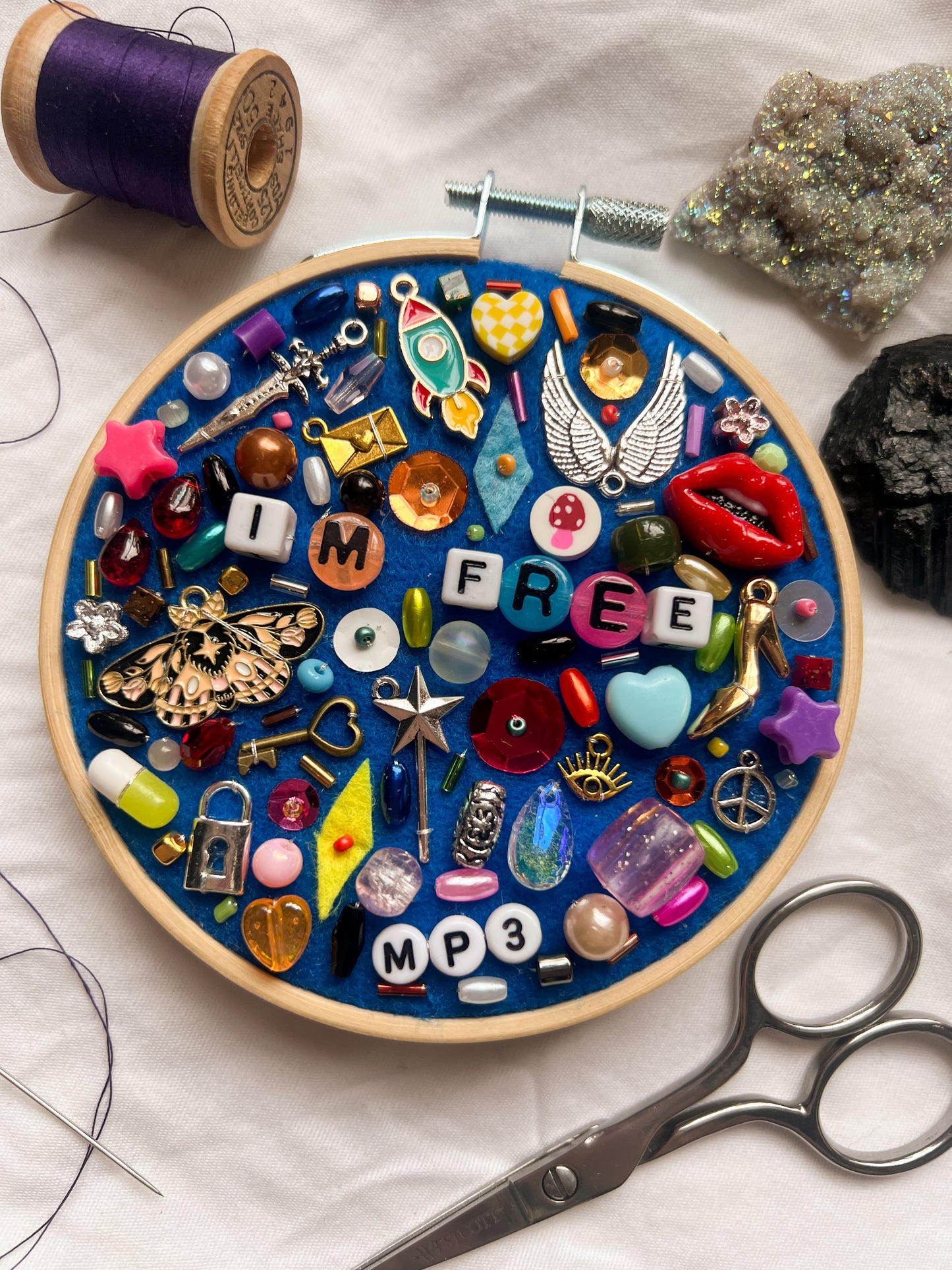 CLEARBLUE lorde charm embroidery