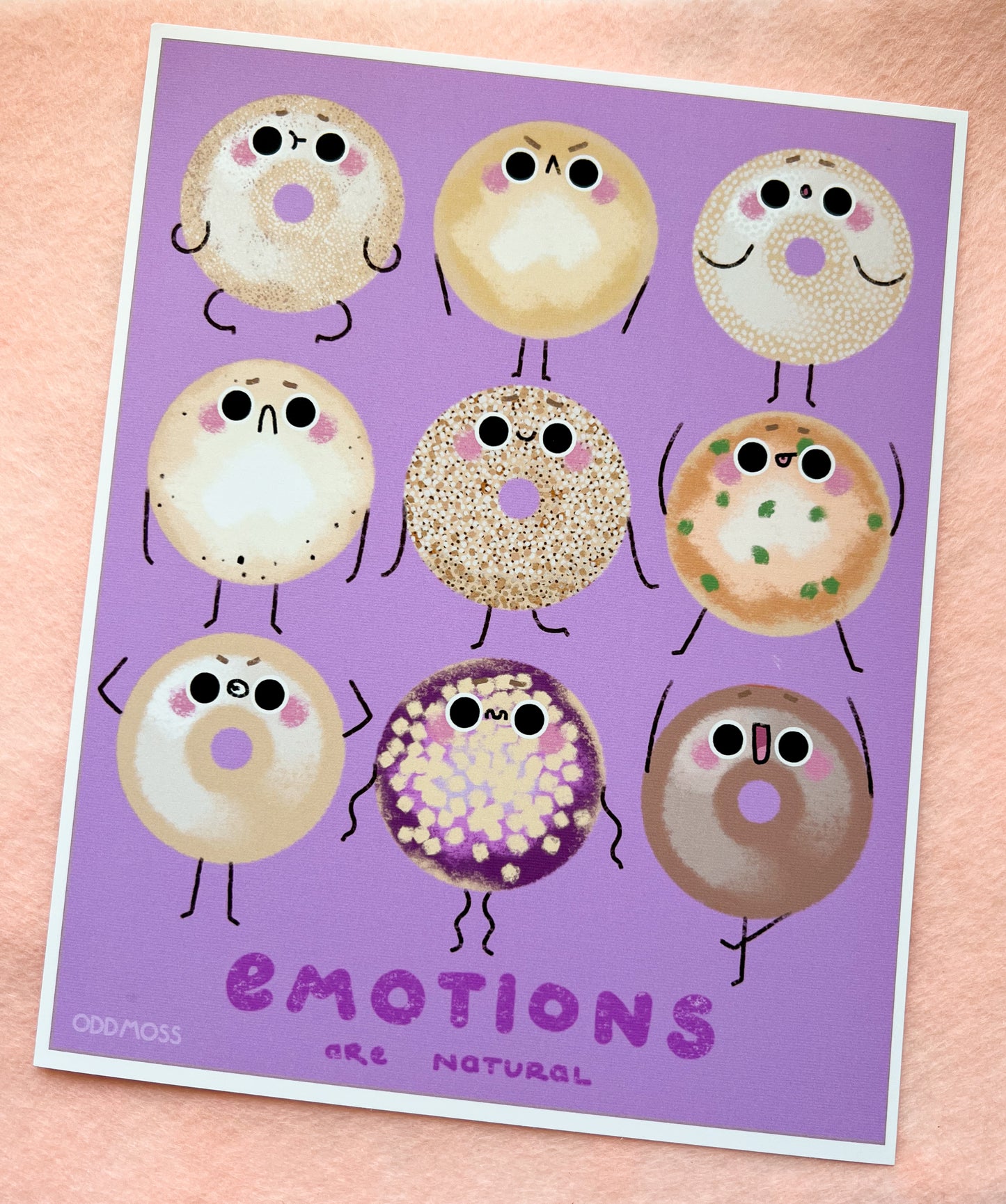 bagel emotions print - odd moss studio