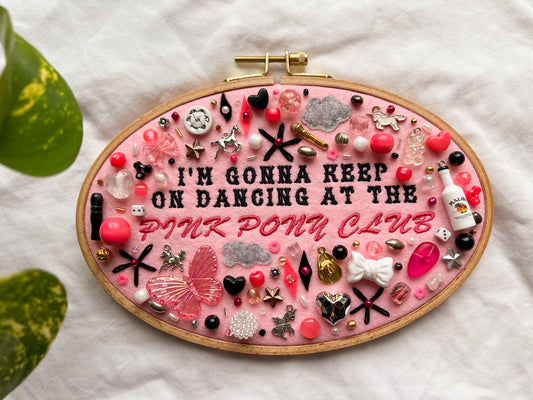 PINK PONY CLUB chappell roan charm embroidery