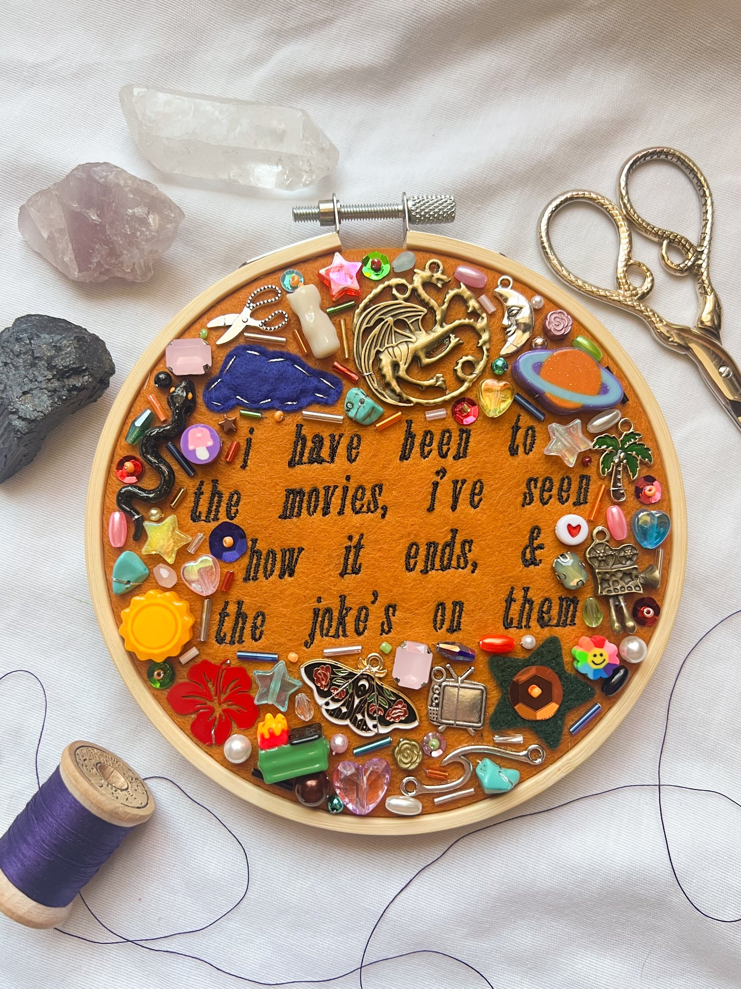 THE JOKE brandi carlile charm embroidery