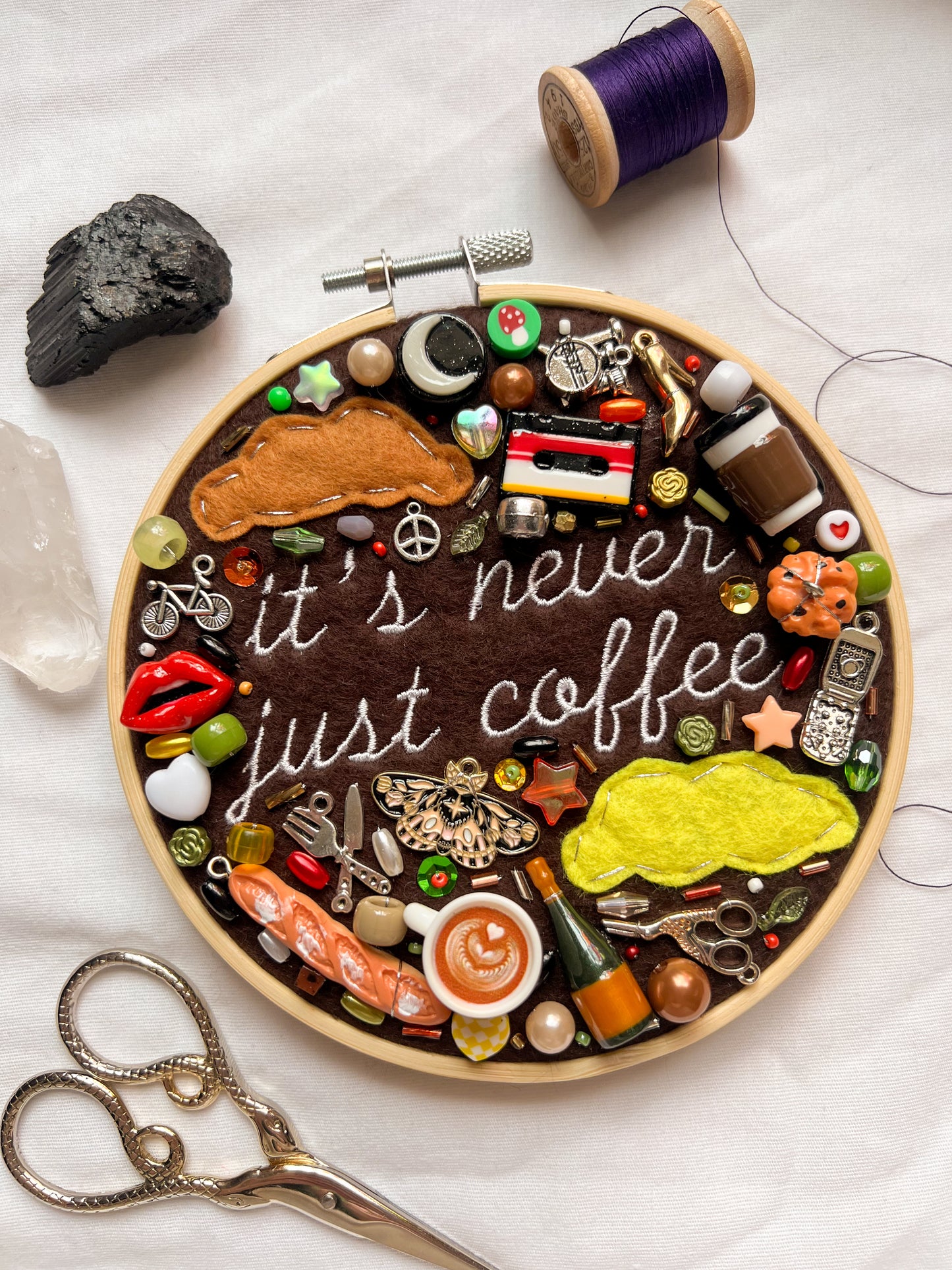 COFFEE chappell roan charm embroidery