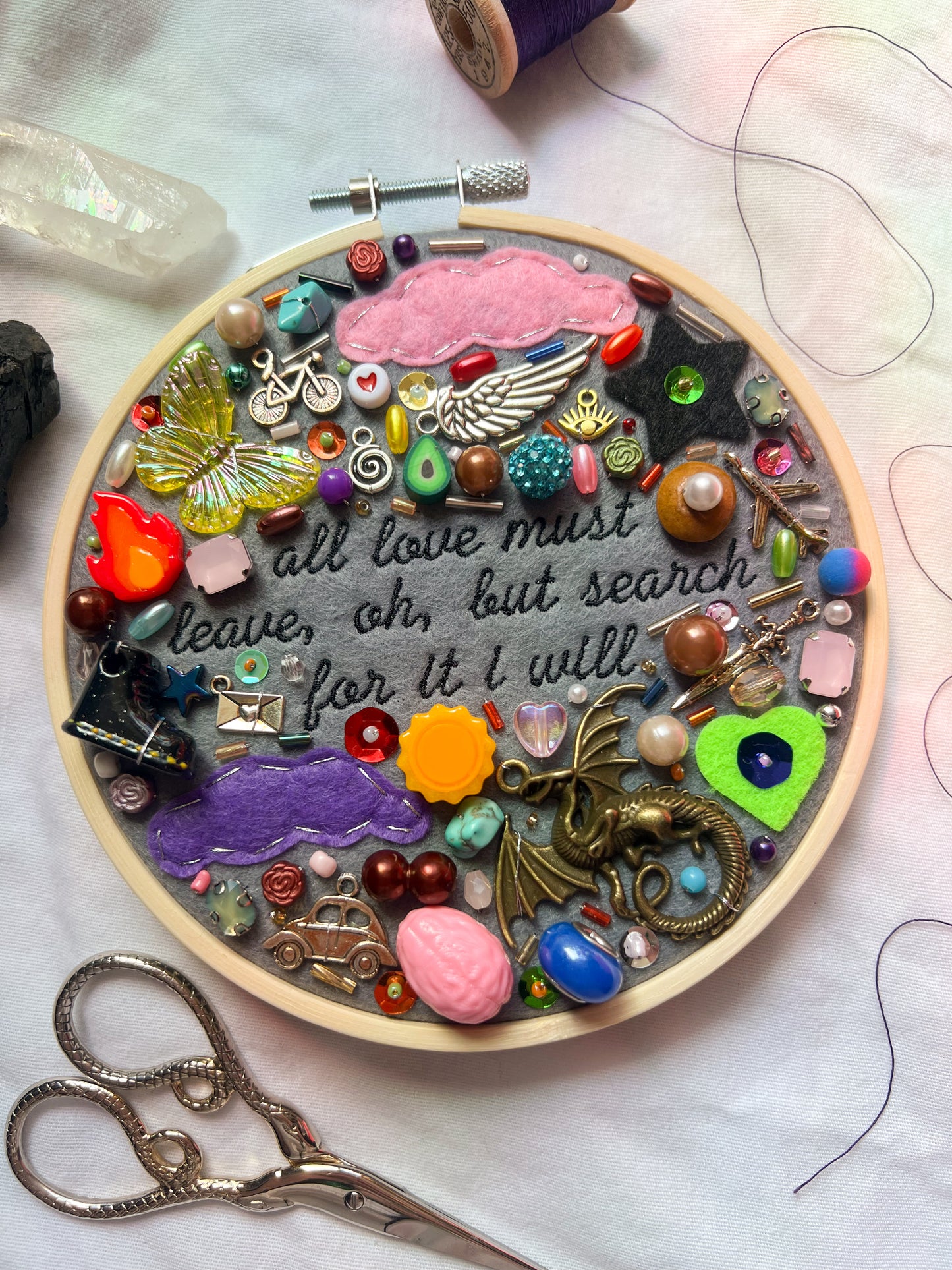 STAYING STILL noah kahan charm embroidery