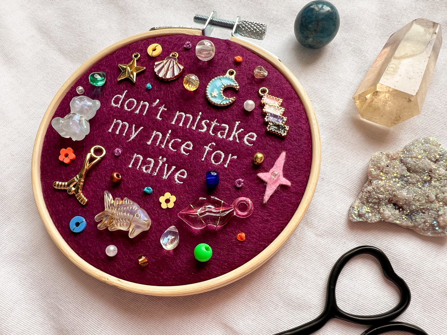 GOOD GRACES sabrina charm embroidery hoop