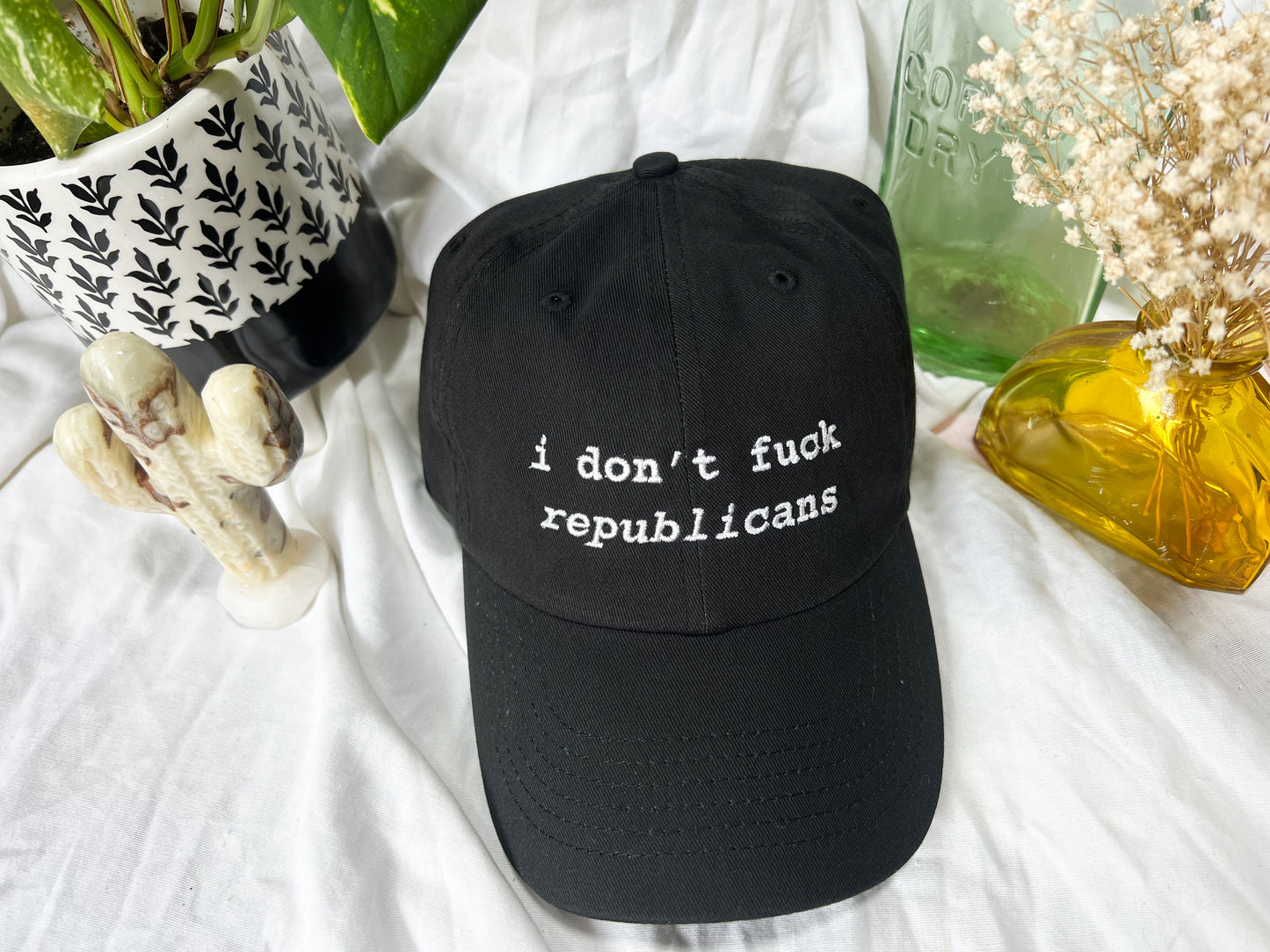 i don't fuck republicans cap (PREORDER)