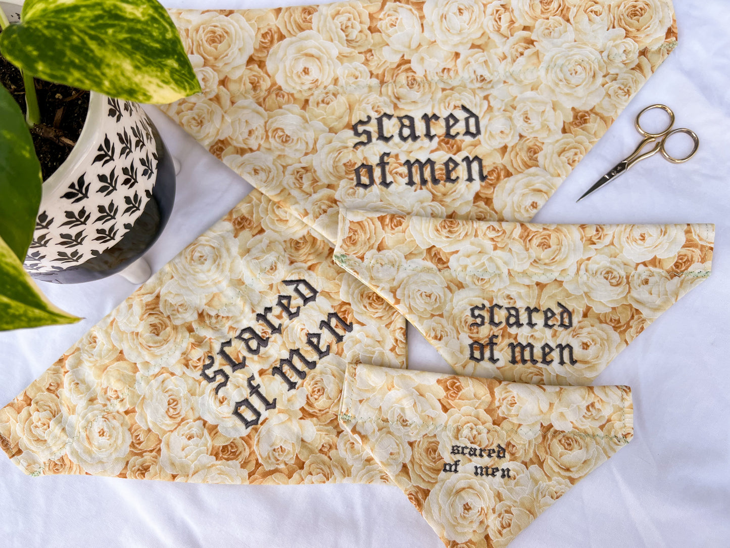 scared of men pet bandana