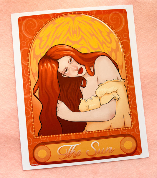 the sun tarot poster print - odd moss studio