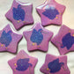 smoking chicken star-shaped holographic pin