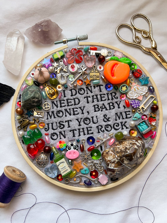YOU AND ME ON THE ROCK brandi carlile charm embroidery