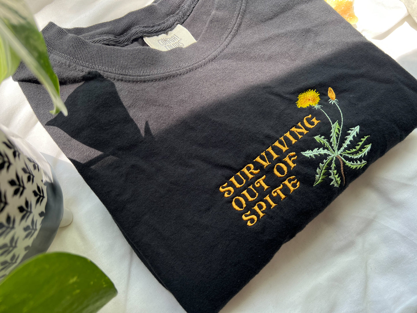 surviving out of spite embroidered tshirt (PREORDER)