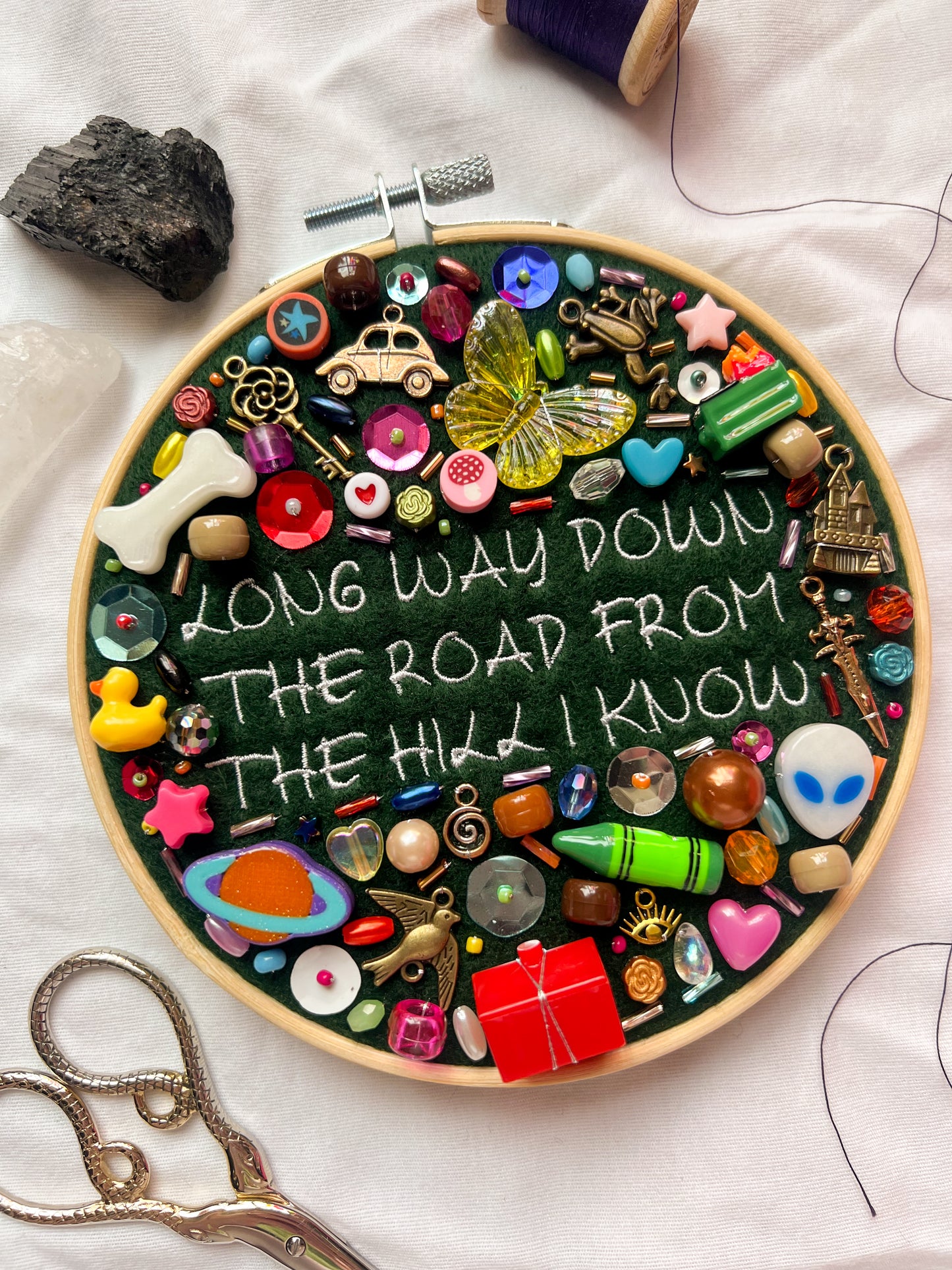 THE HILLS rachel chinouriri charm embroidery