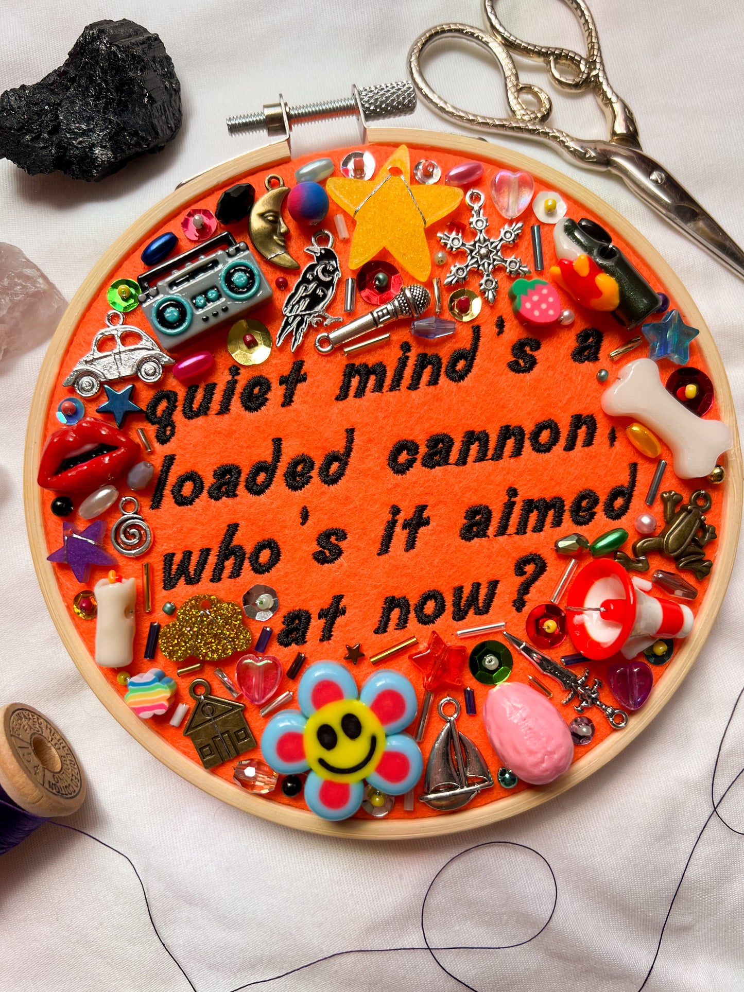 NEGATIVE SELF TALK hayley williams charm embroidery