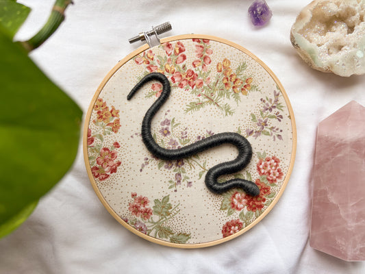 secret garden snake embroidery