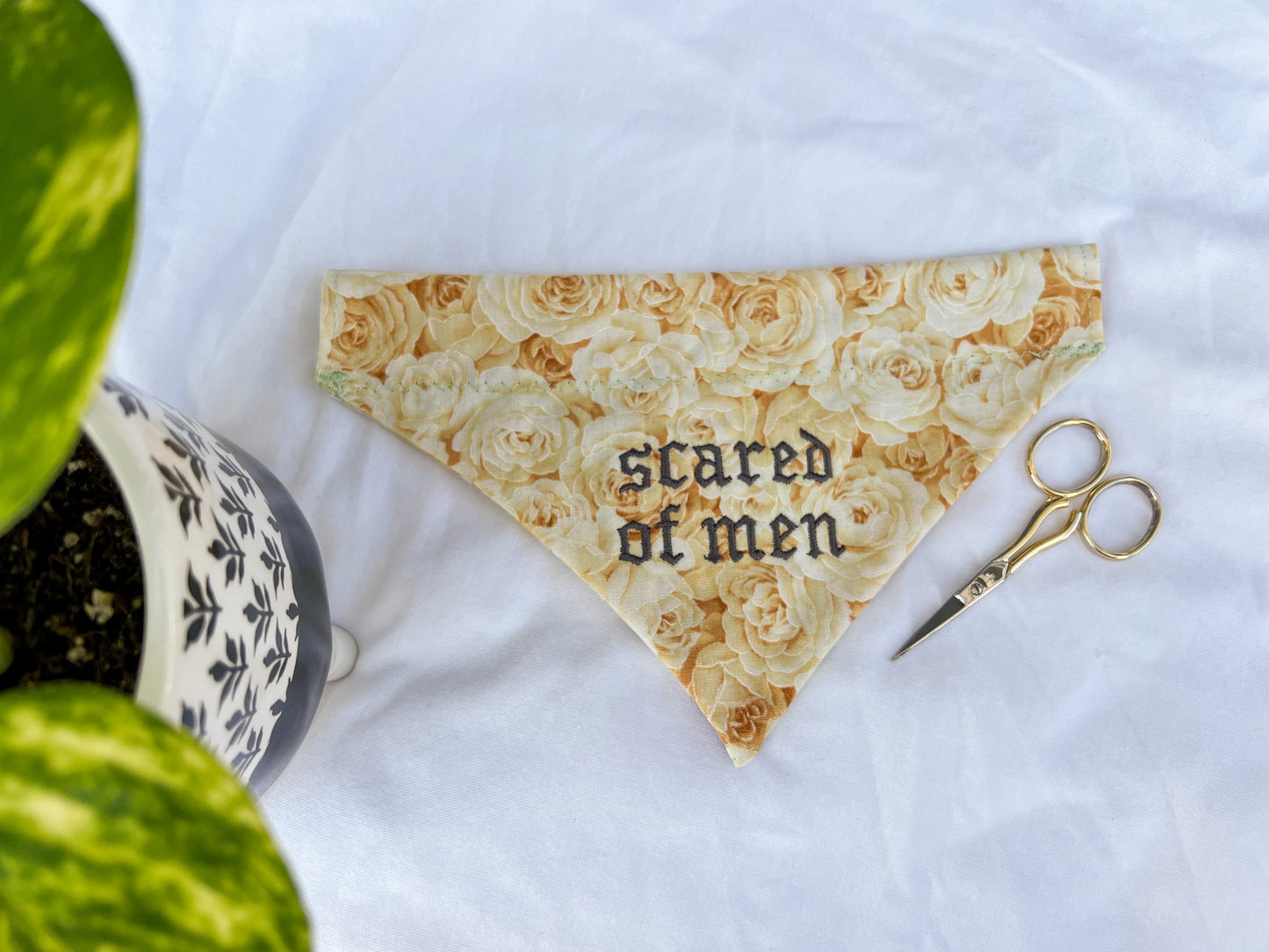 scared of men pet bandana