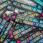 could go to hell holographic stickers