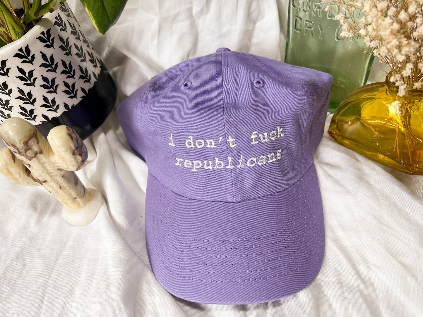 i don't fuck republicans cap (PREORDER)
