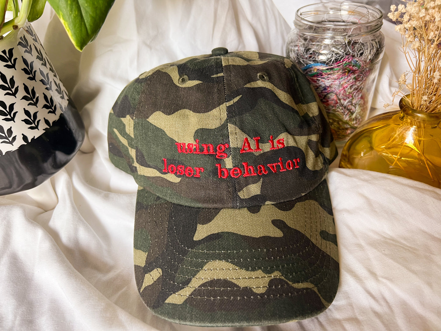 using AI is loser behavior cap (PREORDER)