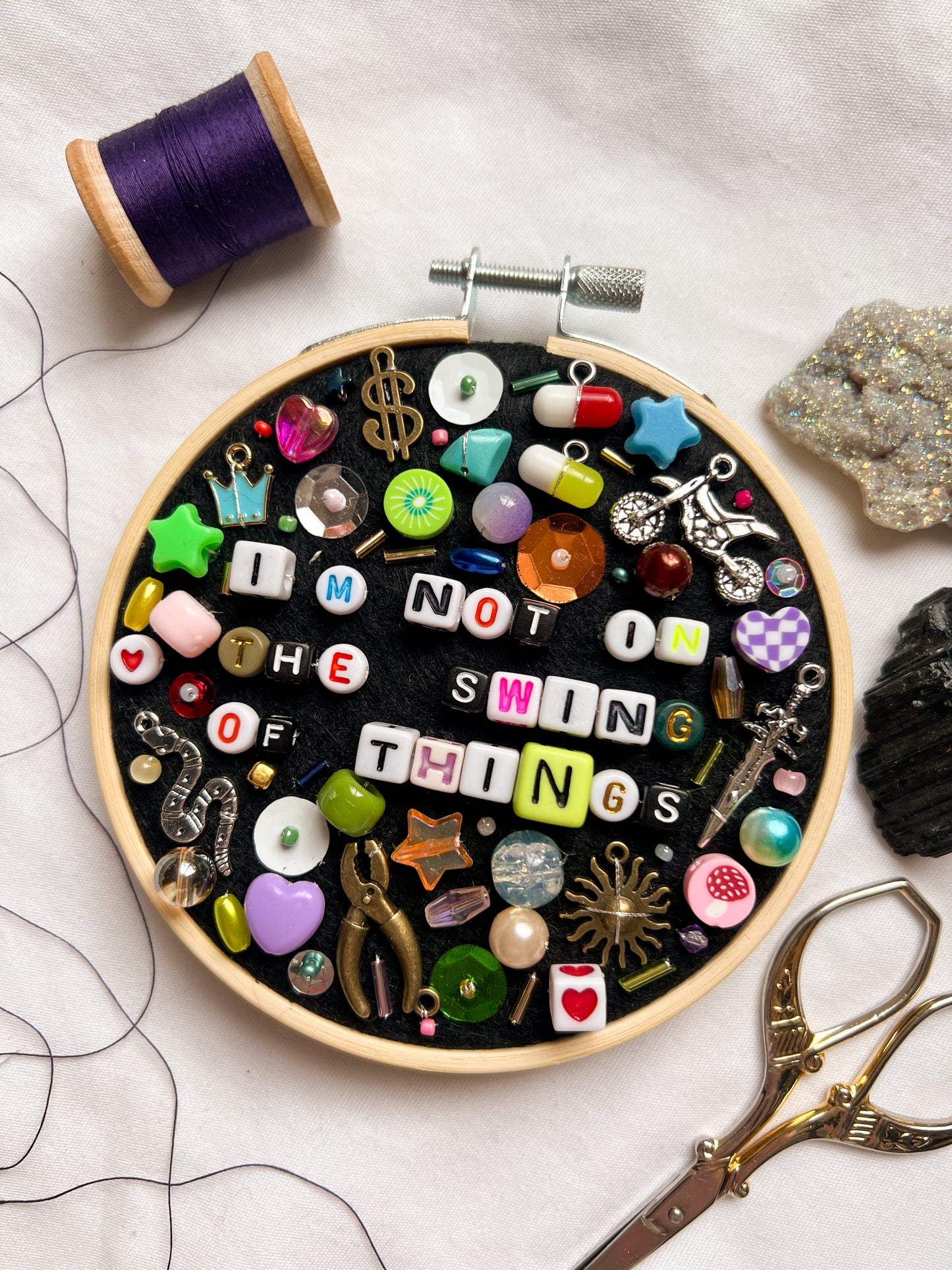 STILL SANE lorde charm embroidery