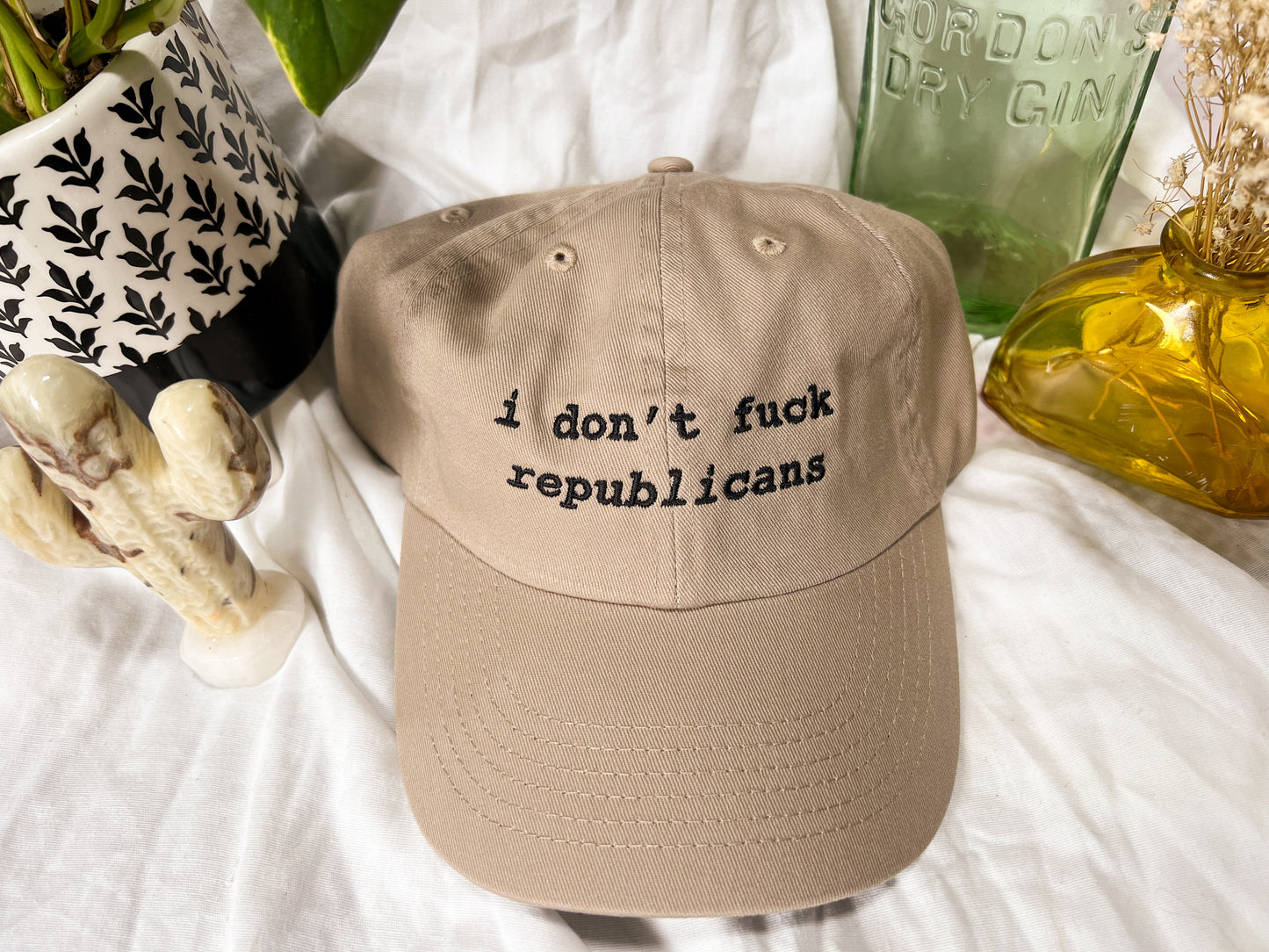 i don't fuck republicans cap (PREORDER)