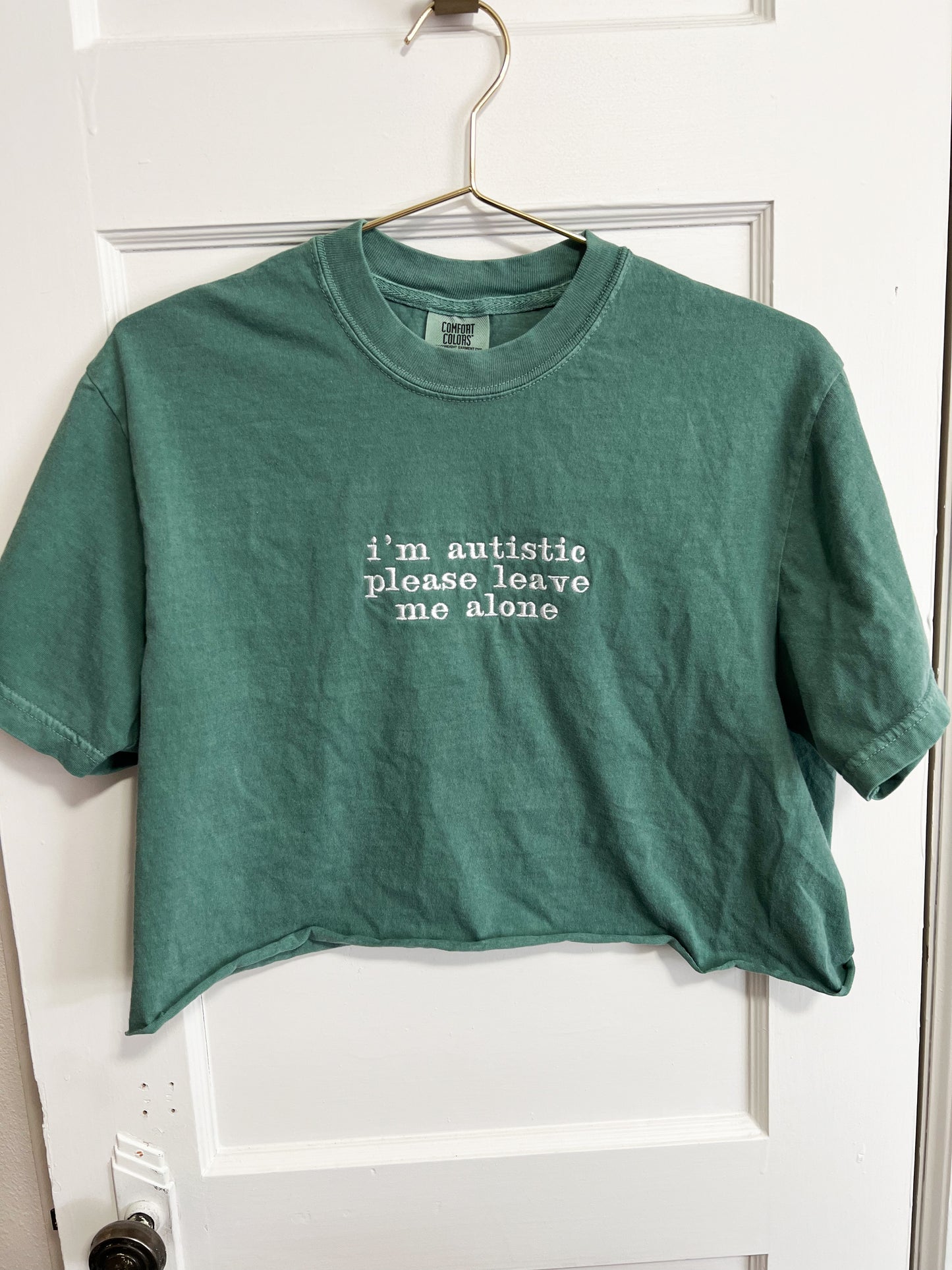 i’m autistic embroidered croptop (PREORDER)