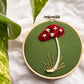 bone mushroom oddity embroidery hoop