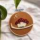 moonlight mushroom oddity embroidery hoop