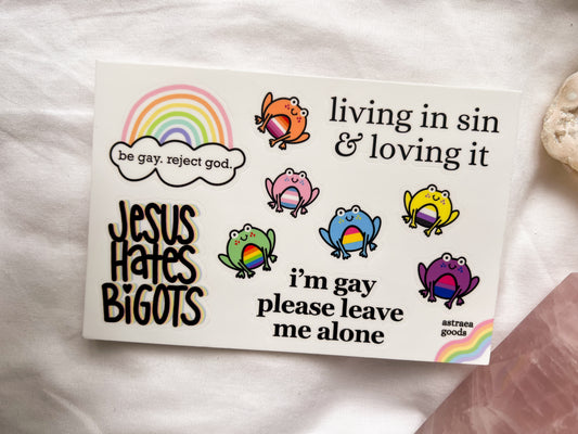 gay sticker sheet (4x6)